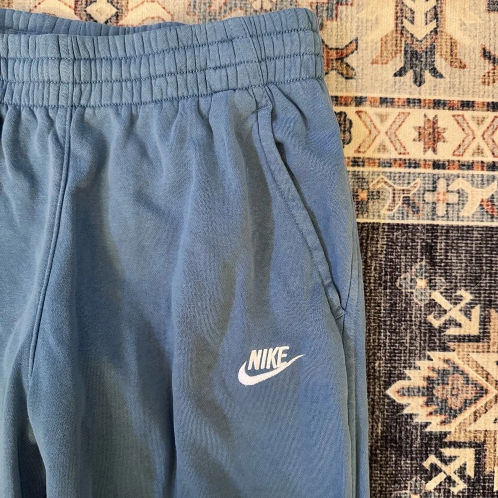 Nike Girl’s Fleece Sweatpants Lounge Joggers Blue Cotton Blend Size XL - Picture 5 of 12